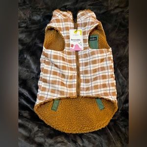 Lucy & Co. Dog Vest NWT Teddy and Plaid. Reversible. SIZE LARGE